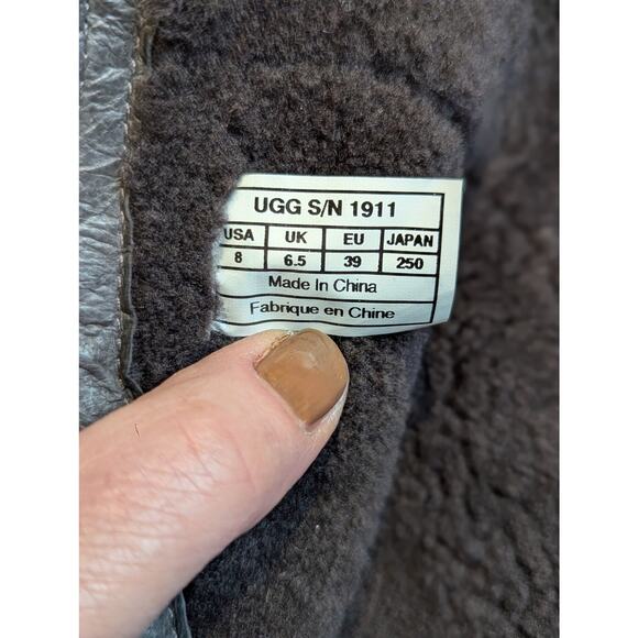 UGG Australia Suede Knee High Boots Chocolate Brown Zip Side Women Size 8 - Picture 5 of 5